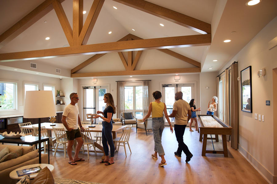 clubroom with people