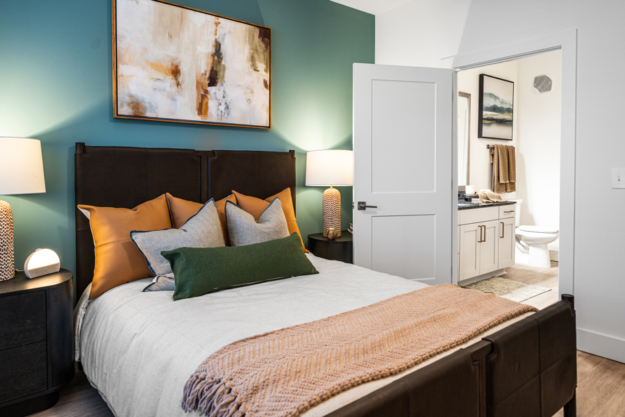 virtually rendered bedroom