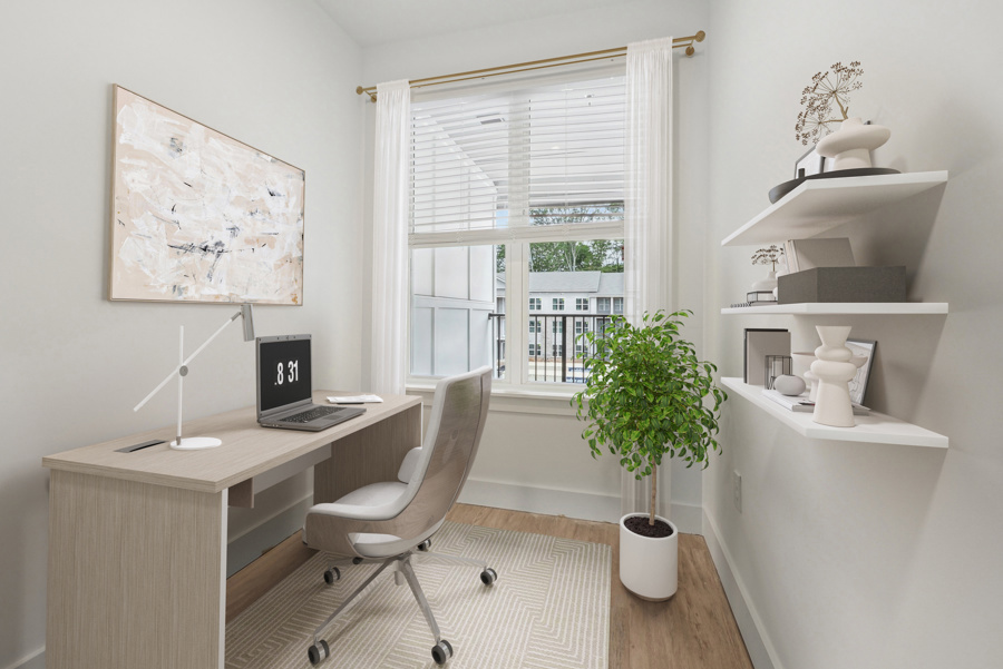 staged home office
