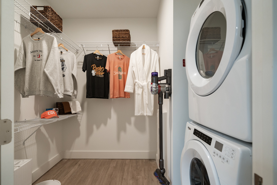 closets with laundry